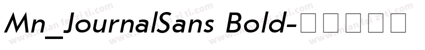 Mn_JournalSans Bold字体转换